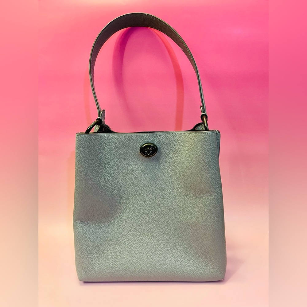 Coach Gray Leather Shoulder Bag - Picture 5 of 10